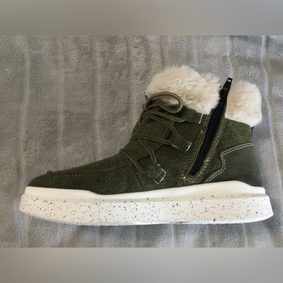 Romika Helsinki 01 Olive Faux Fur Boot Sneaker EU 36 US 5 to 5.5 - Picture 9 of 12